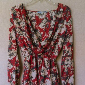 Red Floral Mini Romper